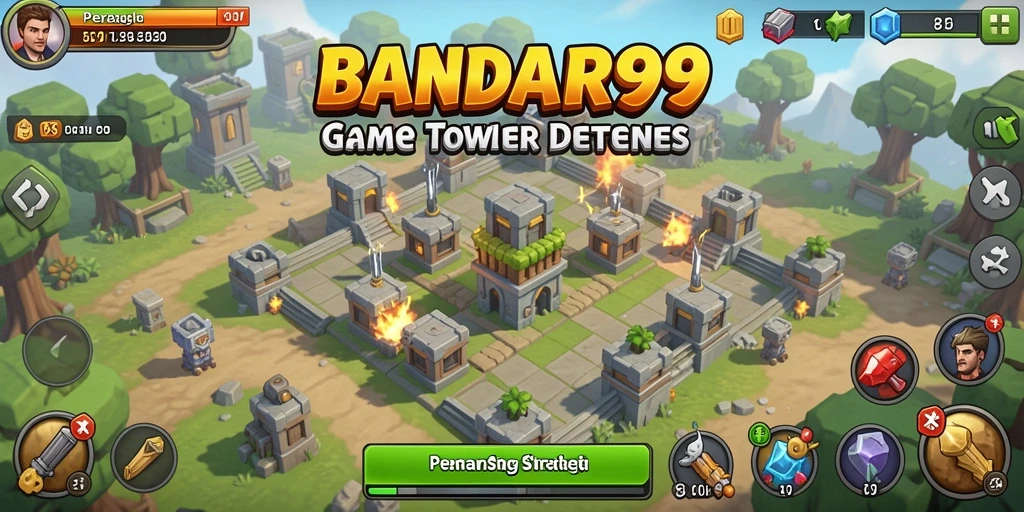 Gameplay seru dalam BANDAR99 dengan menara pertahanan strategis.