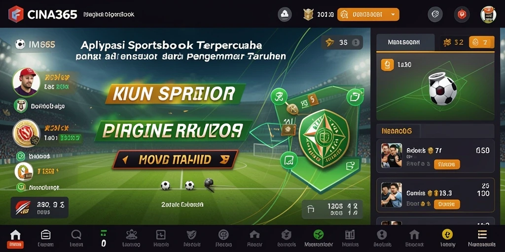 Tampilan antarmuka <strong>CINA365</strong> yang menarik dalam permainan Sportsbook.
