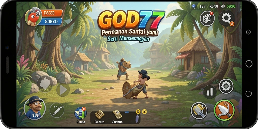 Tangkapan layar utama dari gameplay seru GOD77.
