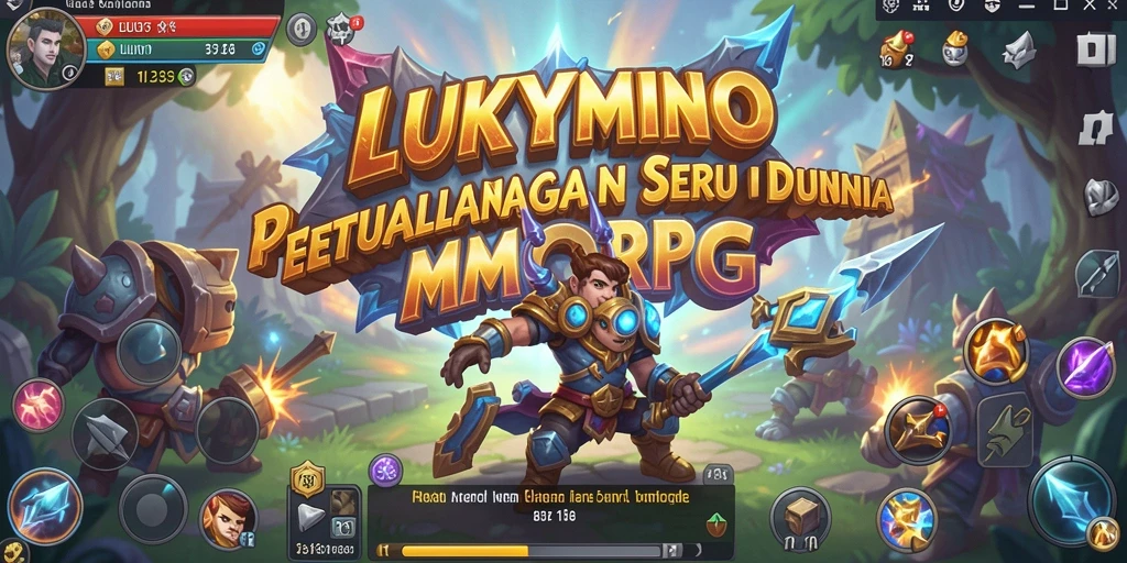 Menampilkan gameplay aksi mendebarkan dalam dunia MMORPG LUKYMINO.