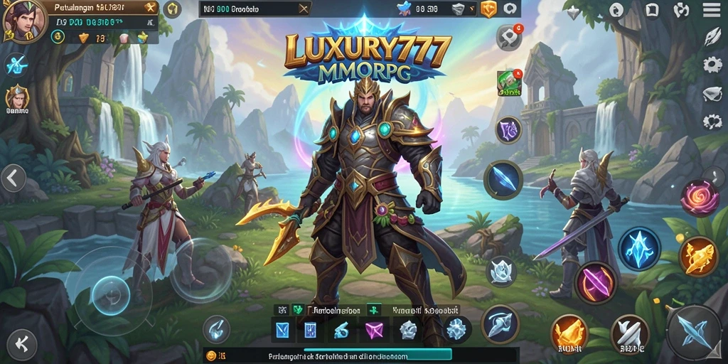 Tangkapan layar LUXURY777 menampilkan aksi pertarungan yang mendebarkan dalam dunia MMORPG.