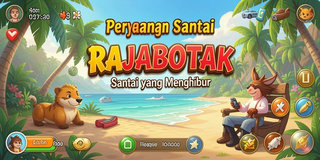 Tampilan seru gameplay RAJABOTAK yang menghibur.