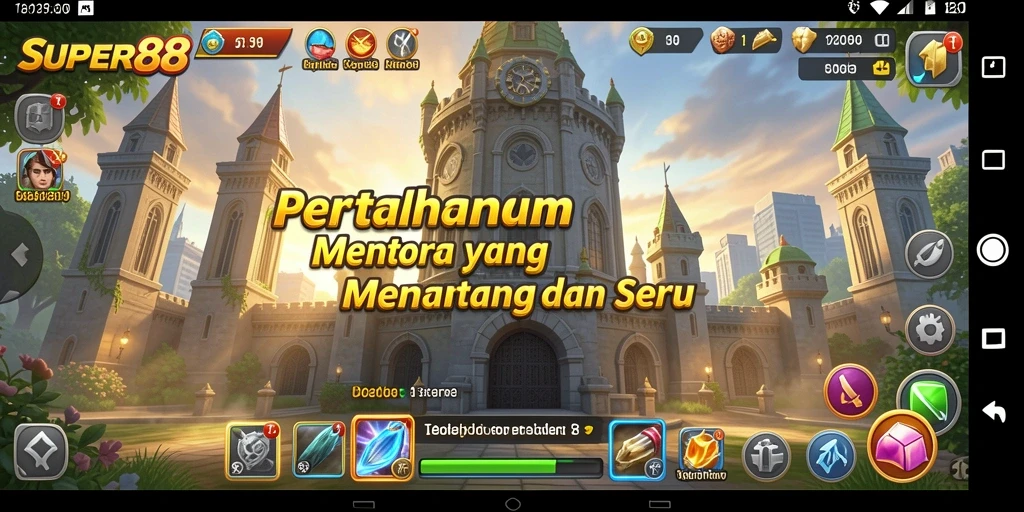 Tampilan gameplay yang mendebarkan dari SUPER88 dengan strategi Tower Defense.