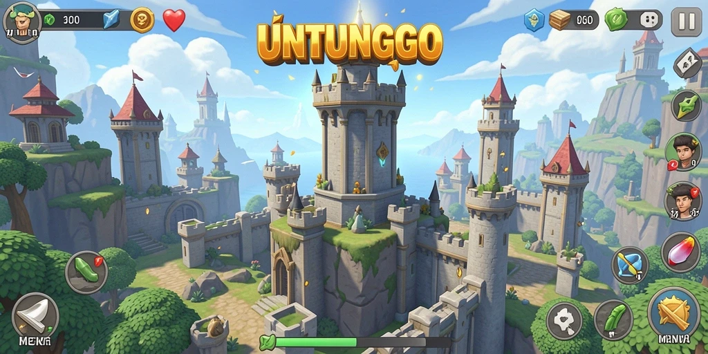 Gameplay UNTUNGGO yang menarik dalam genre Tower Defense.